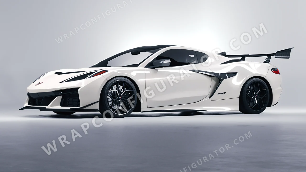 Grey Chevrolet Corvette ZR1 2025 wrapped in Colourshield PPF by HyperPro Light Gray HGF18-P