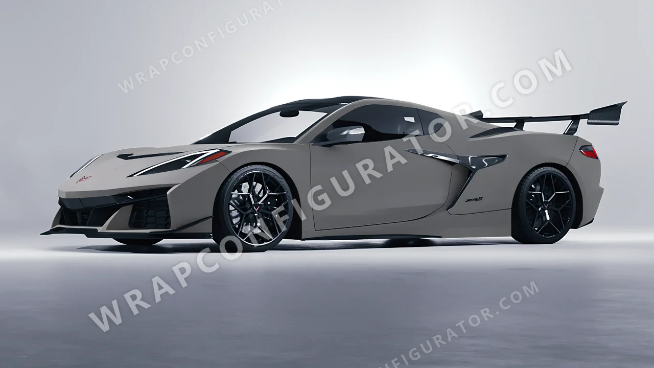 Grey Chevrolet Corvette ZR1 2025 wrapped in Colourshield PPF by HyperPro Shadow Gray SMF24-P
