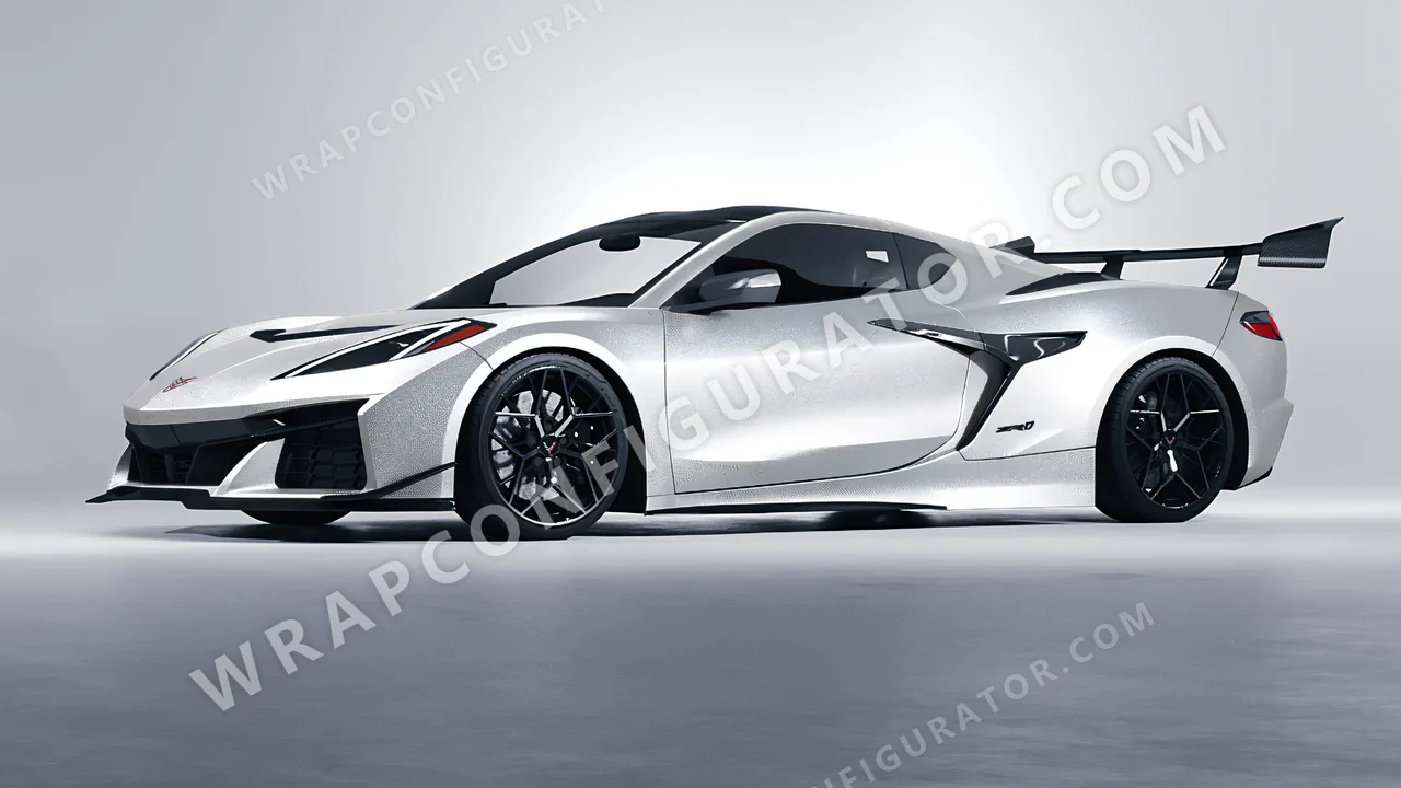 Grey Chevrolet Corvette ZR1 2025 wrapped in Colourshield PPF by HyperPro Silver MF38-P