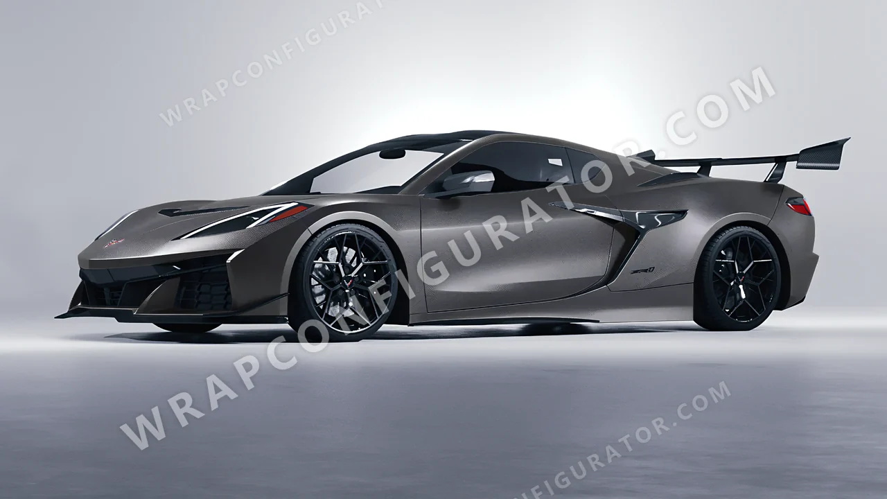 Grey Chevrolet Corvette ZR1 2025 wrapped in Colourshield PPF by HyperPro Space Gray MF09-P