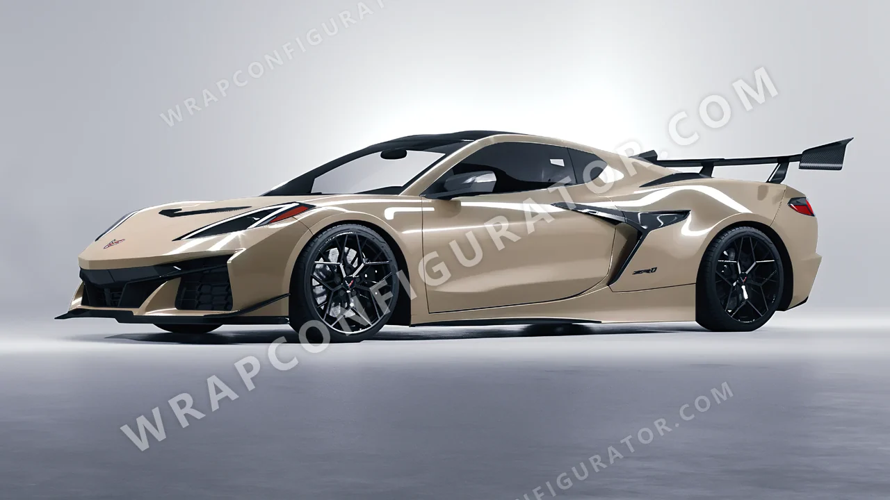 Grey Chevrolet Corvette ZR1 2025 wrapped in Inozetek Dynamic PPF Cement Grey DPPF703