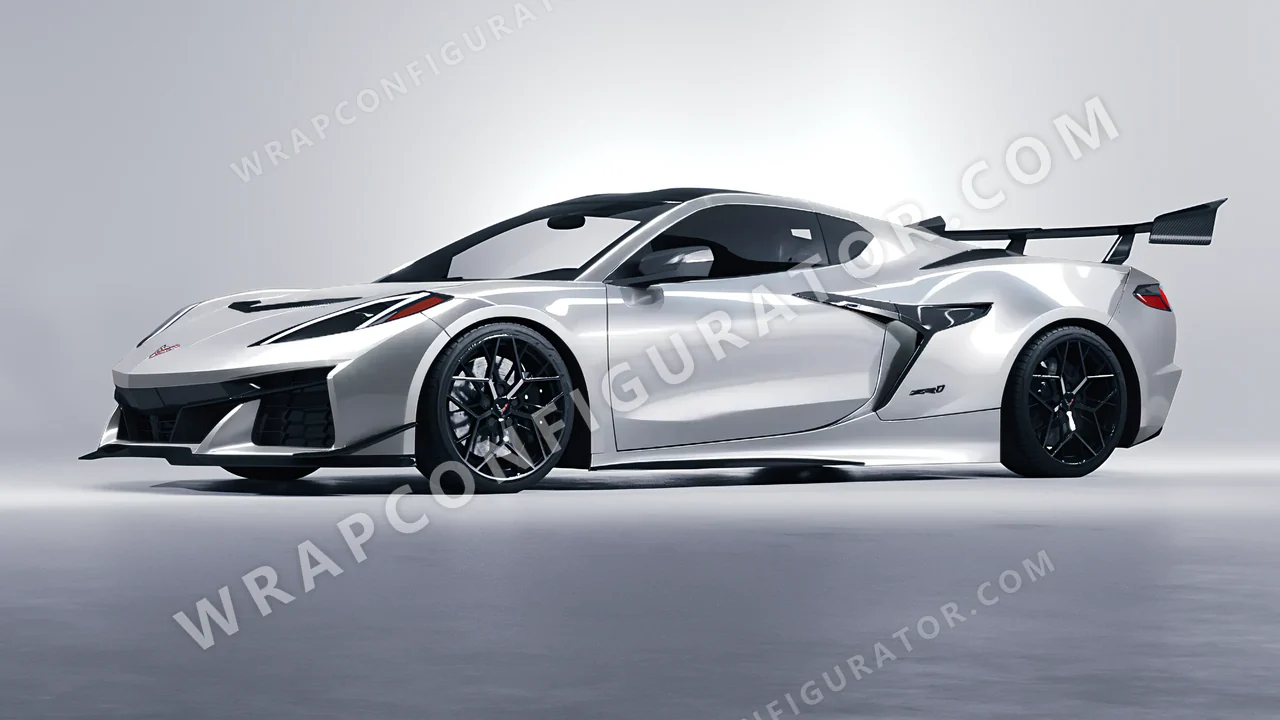Grey Chevrolet Corvette ZR1 2025 wrapped in Inozetek Dynamic PPF GT Silver DPPF709