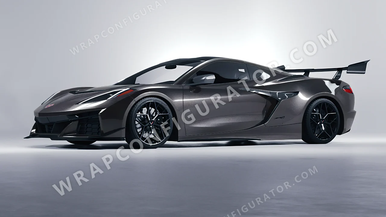Grey Chevrolet Corvette ZR1 2025 wrapped in Inozetek Dynamic PPF Tungsten Grey DPPF907