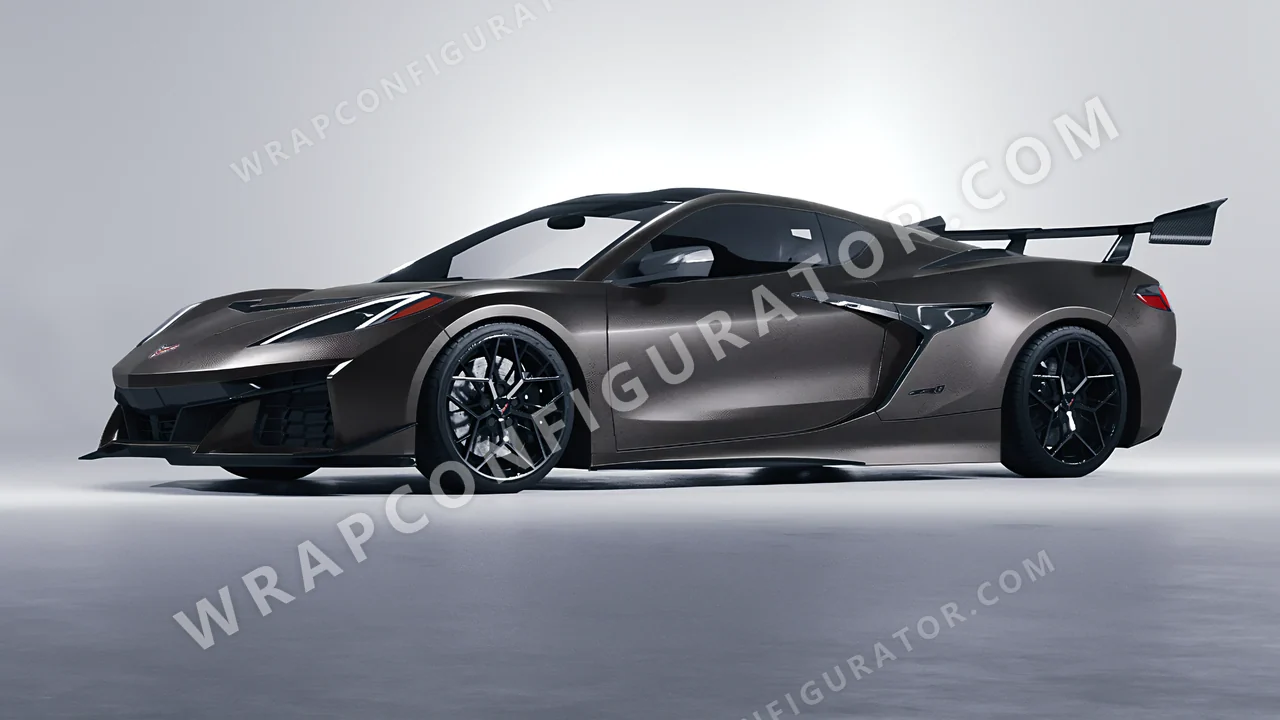 Grey Chevrolet Corvette ZR1 2025 wrapped in ORACAL Anthracite 970RA-093M