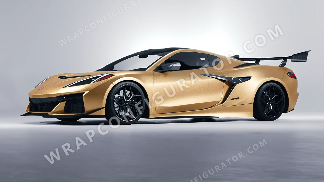 Grey Chevrolet Corvette ZR1 2025 wrapped in ORACAL Pyrite 970RA-926M