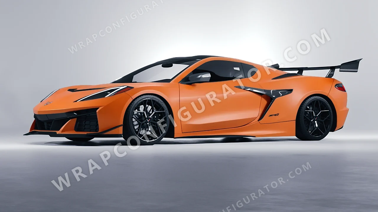Orange Chevrolet Corvette ZR1 2025 wrapped in Avery Dennison Orange SW900-321-O
