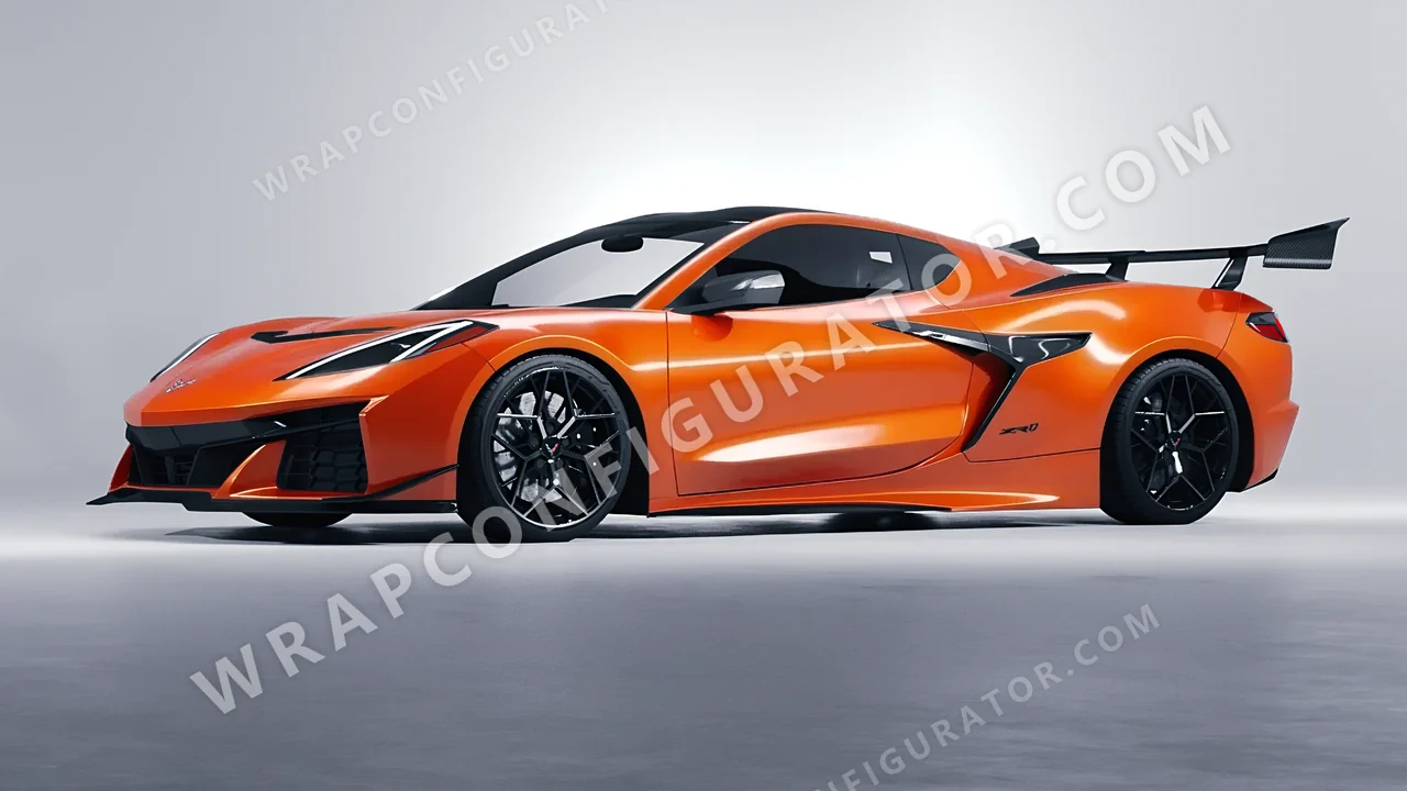 Orange Chevrolet Corvette ZR1 2025 wrapped in Avery Dennison Orange SW900-373-O