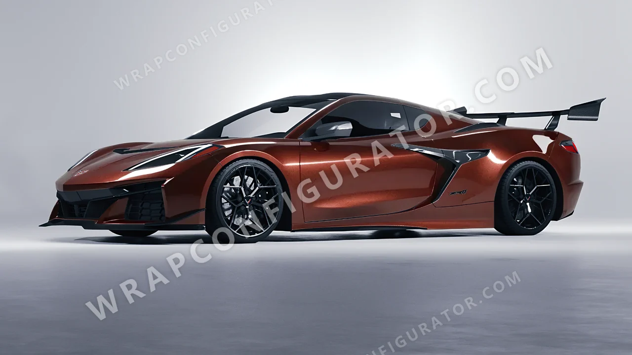 Orange Chevrolet Corvette ZR1 2025 wrapped in Colourshield PPF by HyperPro Copper HGM77-P