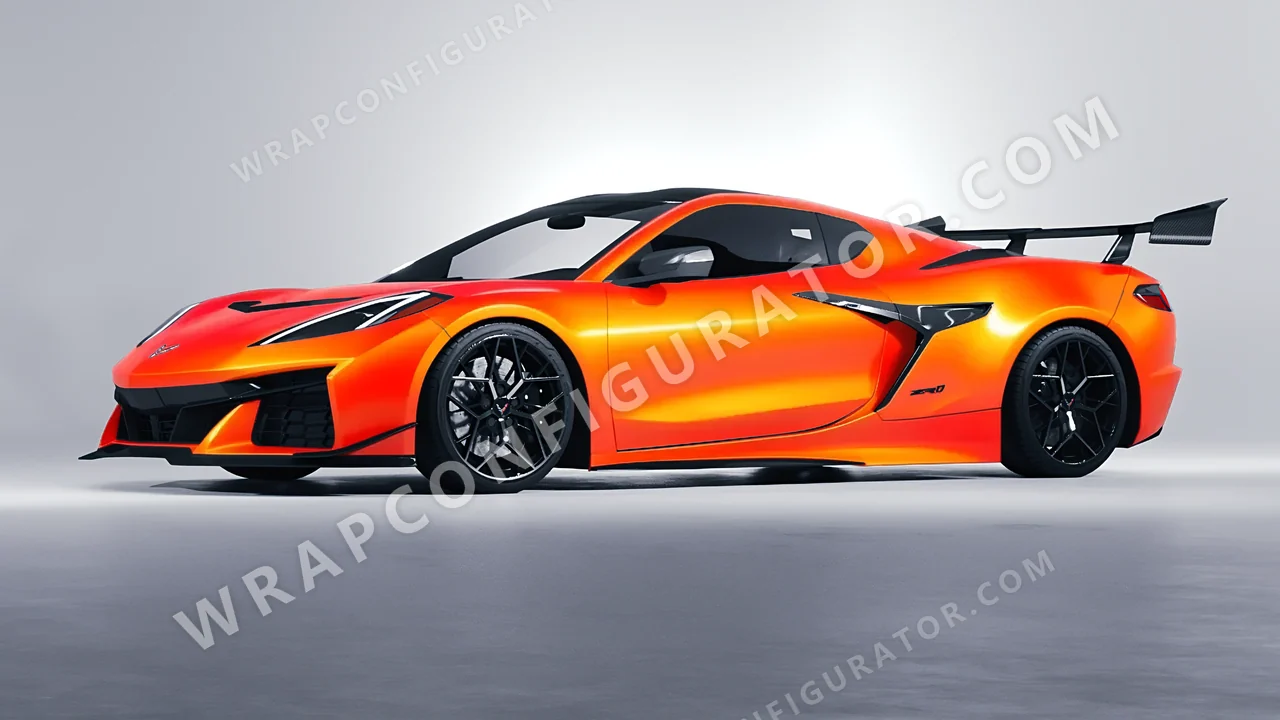 Orange Chevrolet Corvette ZR1 2025 wrapped in Colourshield PPF by HyperPro Deep Orange GSF11-P