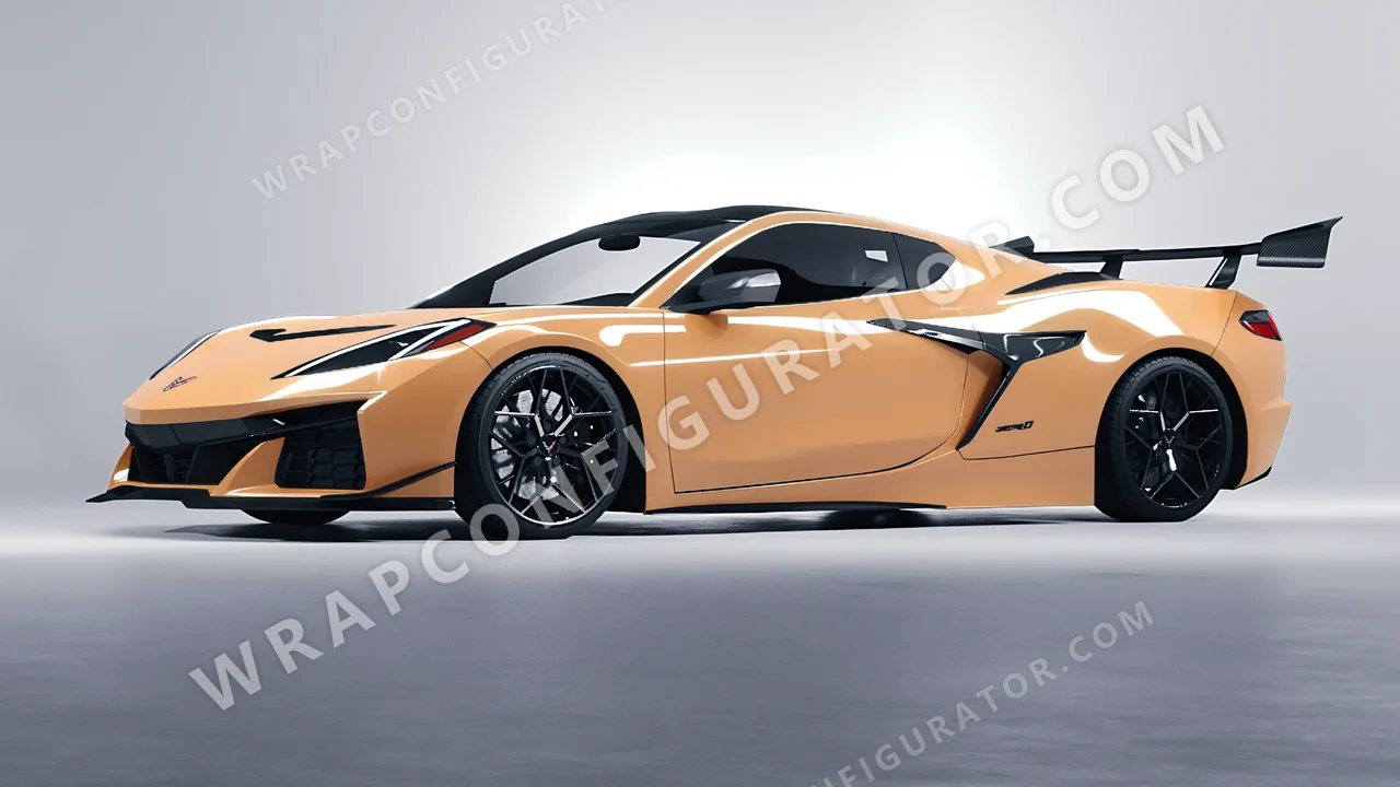 Orange Chevrolet Corvette ZR1 2025 wrapped in ORACAL Copper Kiss 970RA-313G