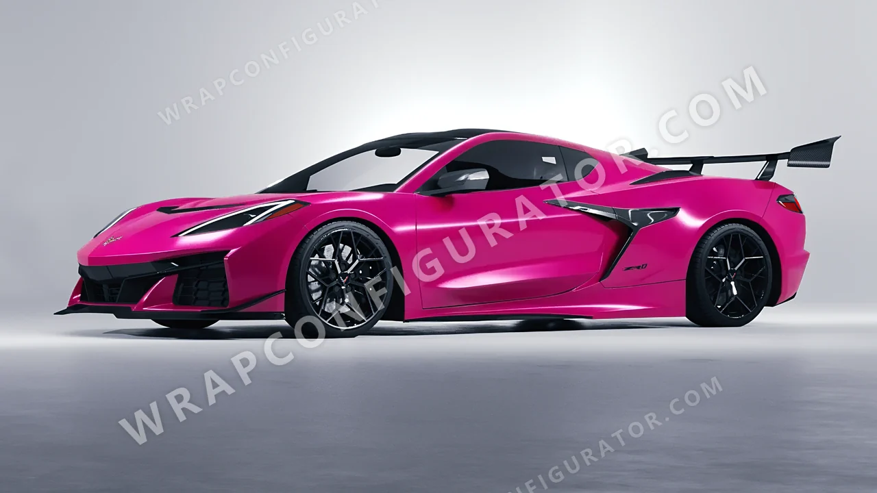 Pink Chevrolet Corvette ZR1 2025 wrapped in Avery Dennison Pool Party Pink SW900-517-O