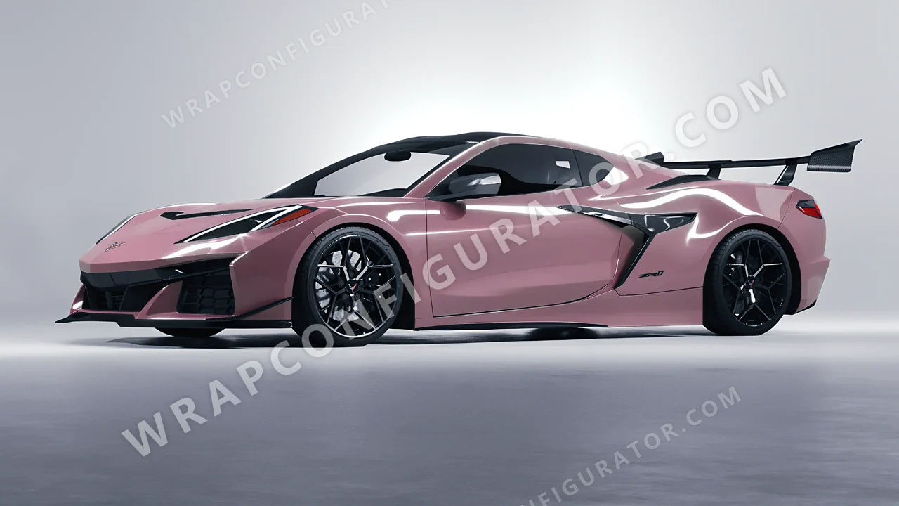 Pink Chevrolet Corvette ZR1 2025 wrapped in Colourshield PPF by HyperPro Dried Pink HGF85-P