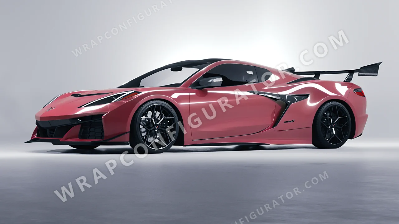 Pink Chevrolet Corvette ZR1 2025 wrapped in Colourshield PPF by HyperPro Dried Rose HGF81-P