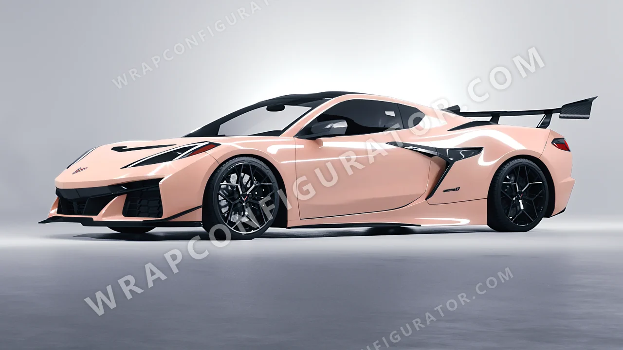 Pink Chevrolet Corvette ZR1 2025 wrapped in Colourshield PPF by HyperPro Soft Pink HGF74-P