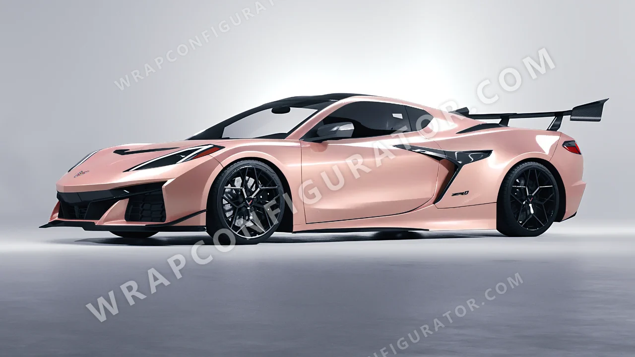 Pink Chevrolet Corvette ZR1 2025 wrapped in Inozetek Dynamic PPF Blush Pink DPPF918