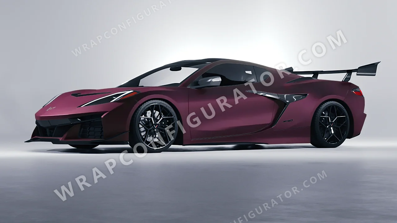 Pink Chevrolet Corvette ZR1 2025 wrapped in KPMF Frozen Mystic Pink Matt K75575