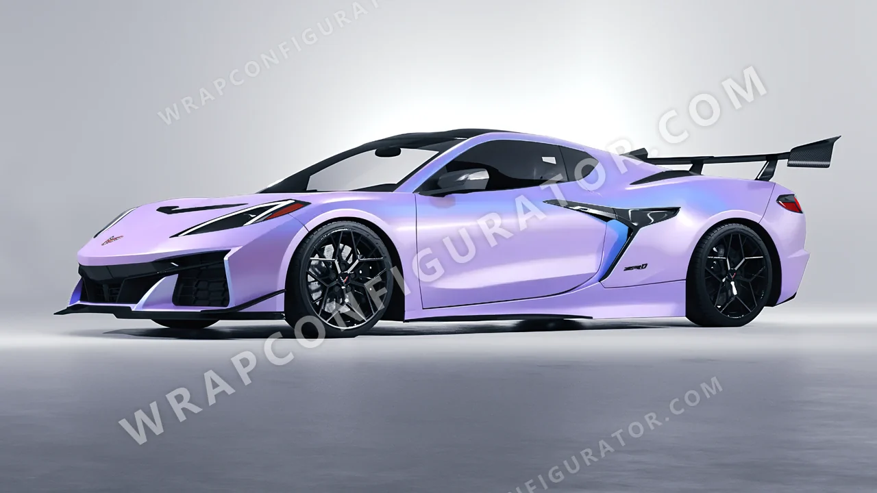 Purple Chevrolet Corvette ZR1 2025 wrapped in Colourshield PPF by HyperPro Aurora Purple CGM08-P