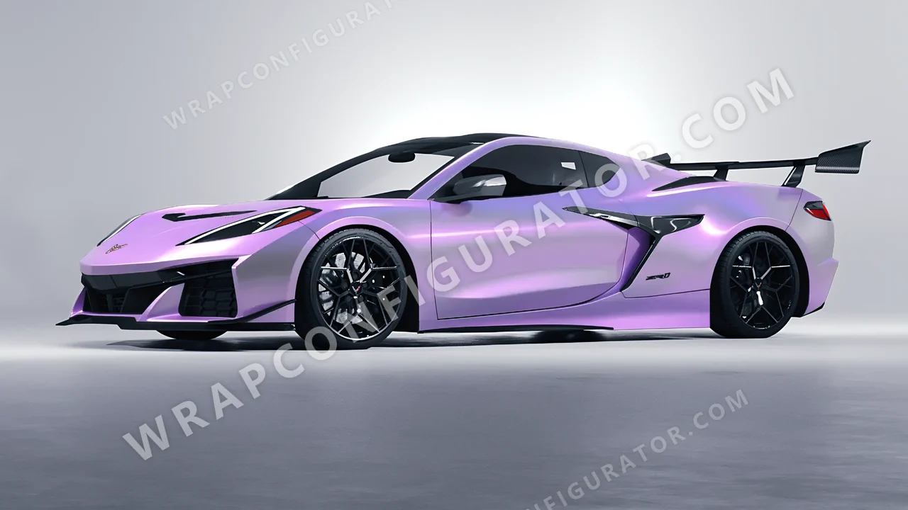 Purple Chevrolet Corvette ZR1 2025 wrapped in Colourshield PPF by HyperPro Gray Purple CGM07-P