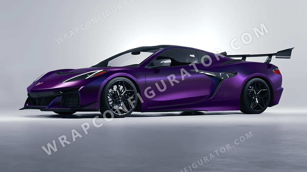 Purple Chevrolet Corvette ZR1 2025 wrapped in Colourshield PPF by HyperPro Midnight Purple MSF52-P