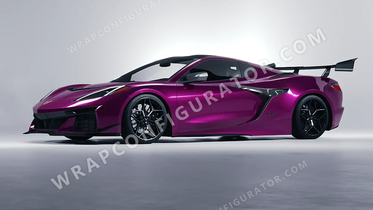 Purple Chevrolet Corvette ZR1 2025 wrapped in Colourshield PPF by HyperPro Mulberry Purple HGM80-P
