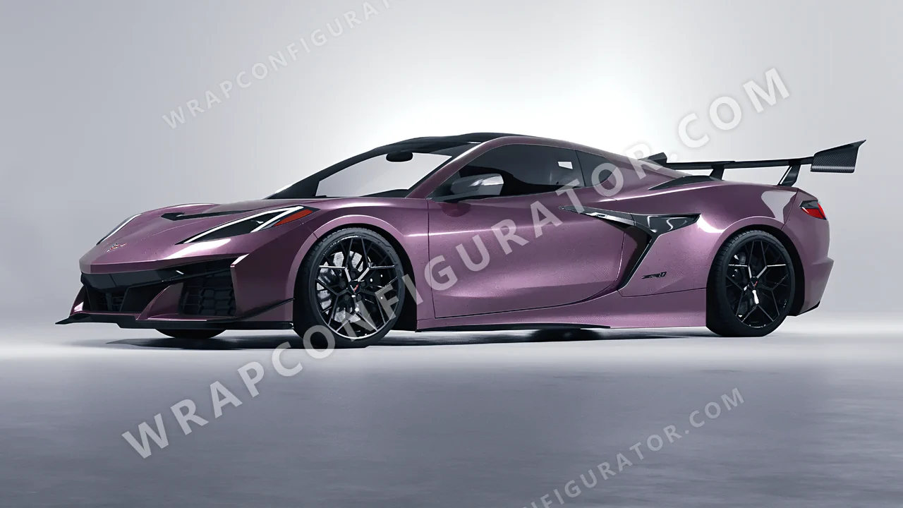 Purple Chevrolet Corvette ZR1 2025 wrapped in Colourshield PPF by HyperPro Smoke Purple GAF22-P