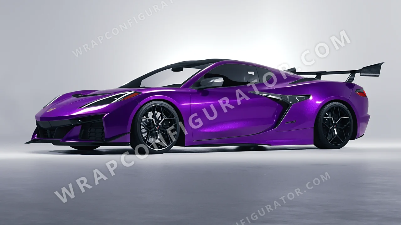 Purple Chevrolet Corvette ZR1 2025 wrapped in Colourshield PPF by HyperPro Velour Purple HGM78-P
