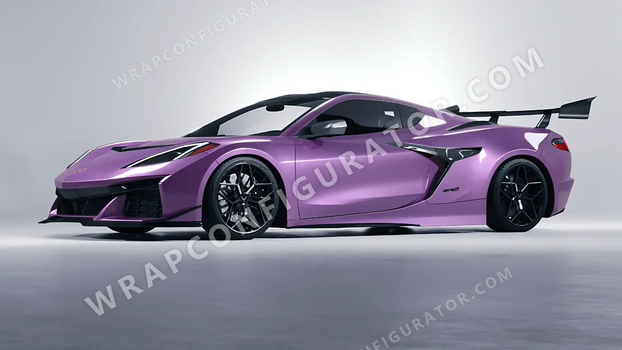 Purple Chevrolet Corvette ZR1 2025 wrapped in Colourshield PPF by HyperPro Wisteria Purple GAF50-P