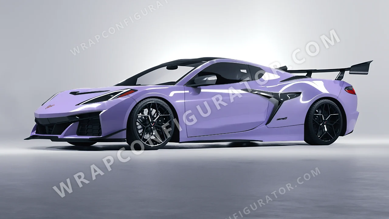 Purple Chevrolet Corvette ZR1 2025 wrapped in Inozetek Dynamic PPF Grey Violet DPPF938