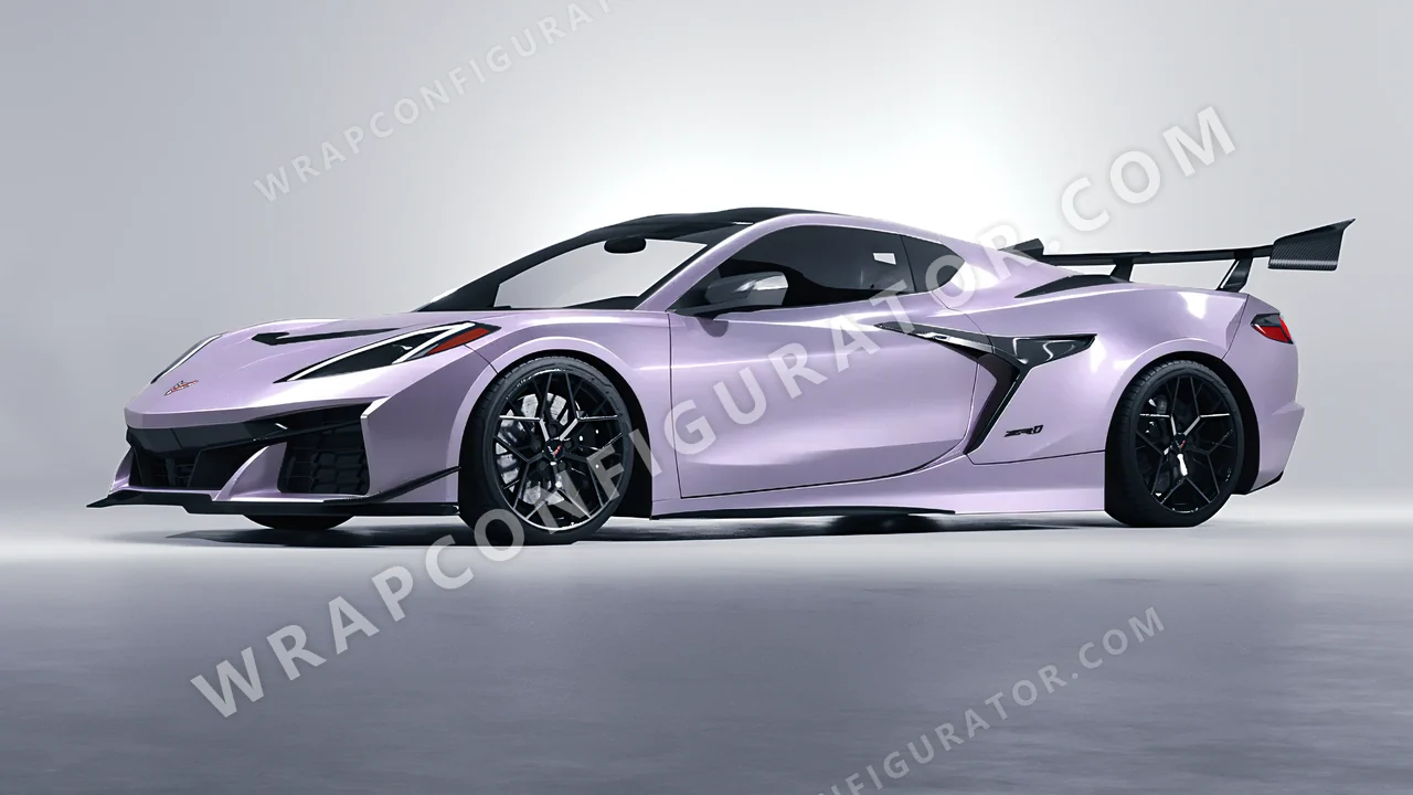 Purple Chevrolet Corvette ZR1 2025 wrapped in Inozetek Dynamic PPF Provence Purple DPPF708