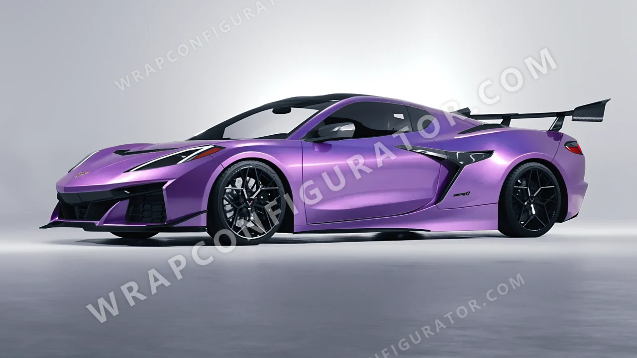 Purple Chevrolet Corvette ZR1 2025 wrapped in KPMF Violet Haze K75473