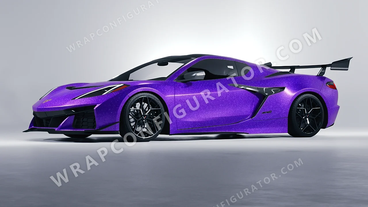 Purple Chevrolet Corvette ZR1 2025 wrapped in ORACAL Enchanted Violet 970RA-185G