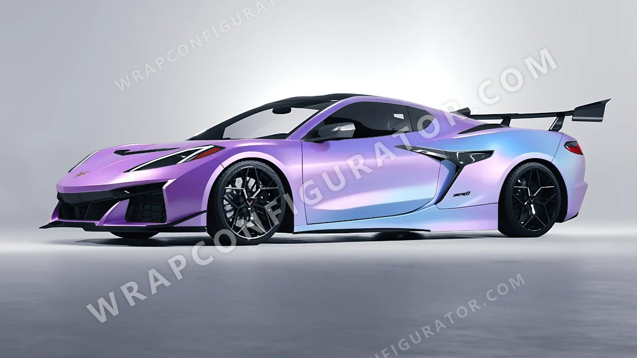 Purple Chevrolet Corvette ZR1 2025 wrapped in ORACAL Gloss Amethyst 970RA-316G