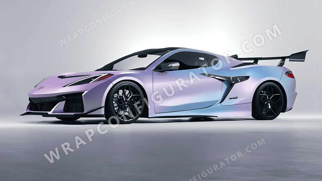 Purple Chevrolet Corvette ZR1 2025 wrapped in ORACAL Matt Amethyst 970RA-316M