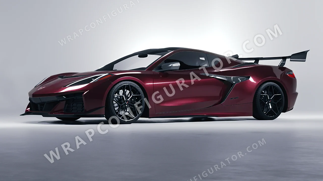 Red Chevrolet Corvette ZR1 2025 wrapped in Colourshield PPF by HyperPro Barn Red HGM20-P