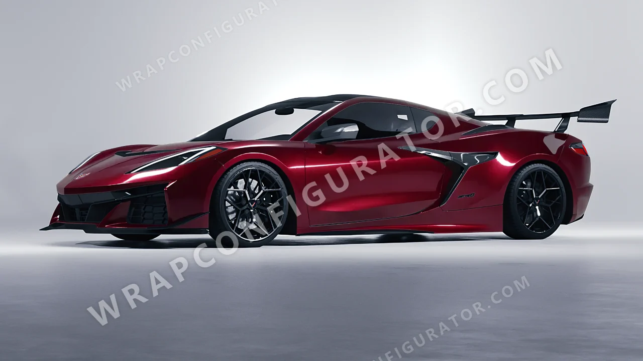 Red Chevrolet Corvette ZR1 2025 wrapped in Colourshield PPF by HyperPro Blood Red HGM75-P