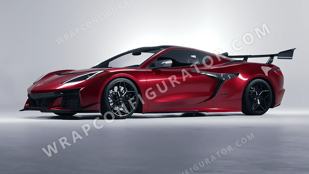 Red Chevrolet Corvette ZR1 2025 wrapped in Colourshield PPF by HyperPro Cherries Red GAF06-P