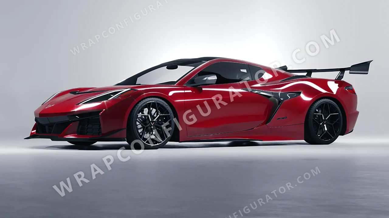 Red Chevrolet Corvette ZR1 2025 wrapped in Colourshield PPF by HyperPro Fiery Red HGF83-P