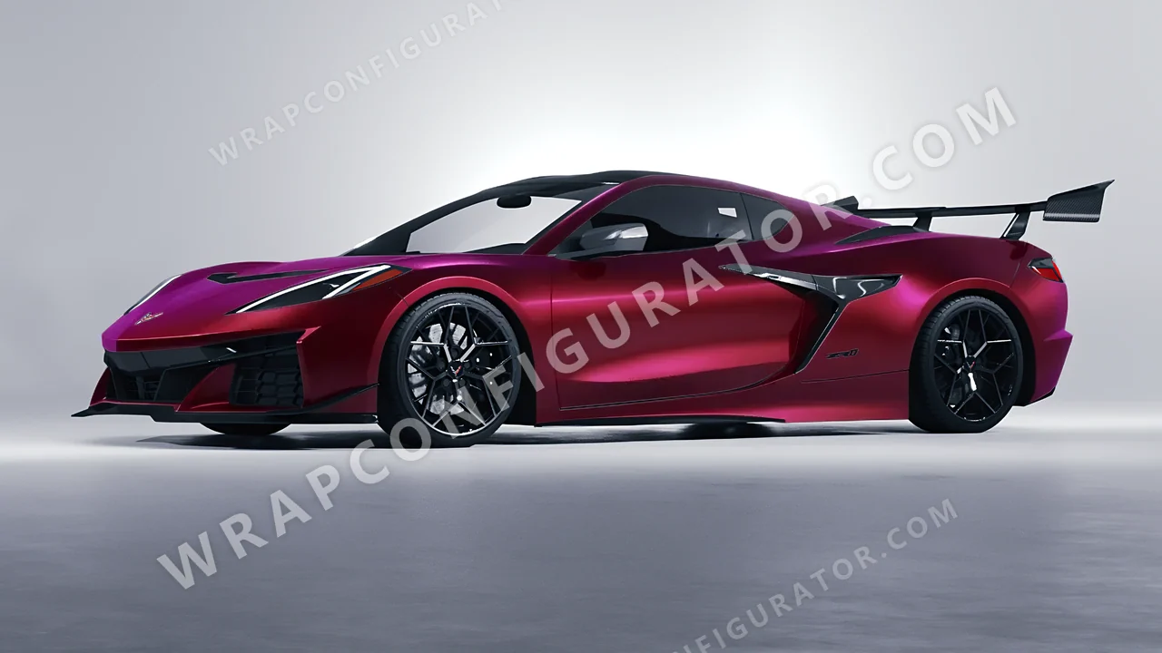 Red Chevrolet Corvette ZR1 2025 wrapped in Colourshield PPF by HyperPro Ghost Dark Red MSF25-P