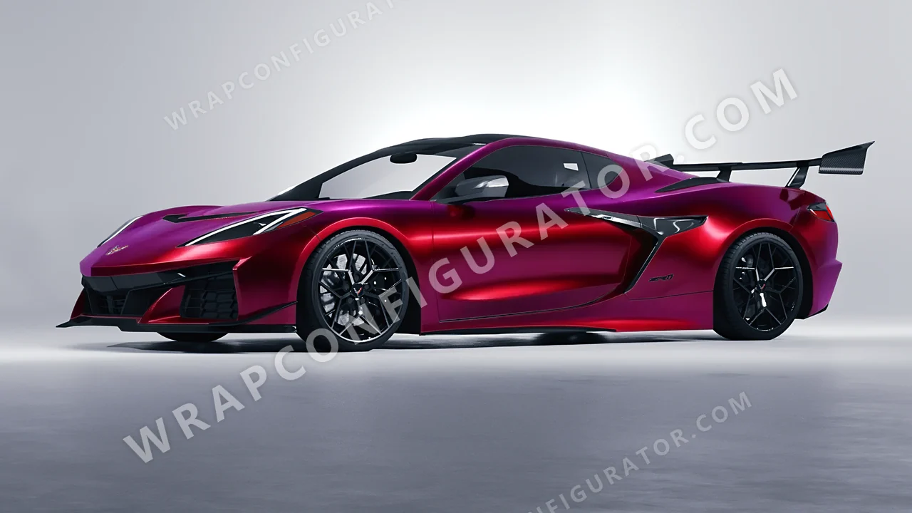 Red Chevrolet Corvette ZR1 2025 wrapped in Colourshield PPF by HyperPro Ghost Red MSF28-P