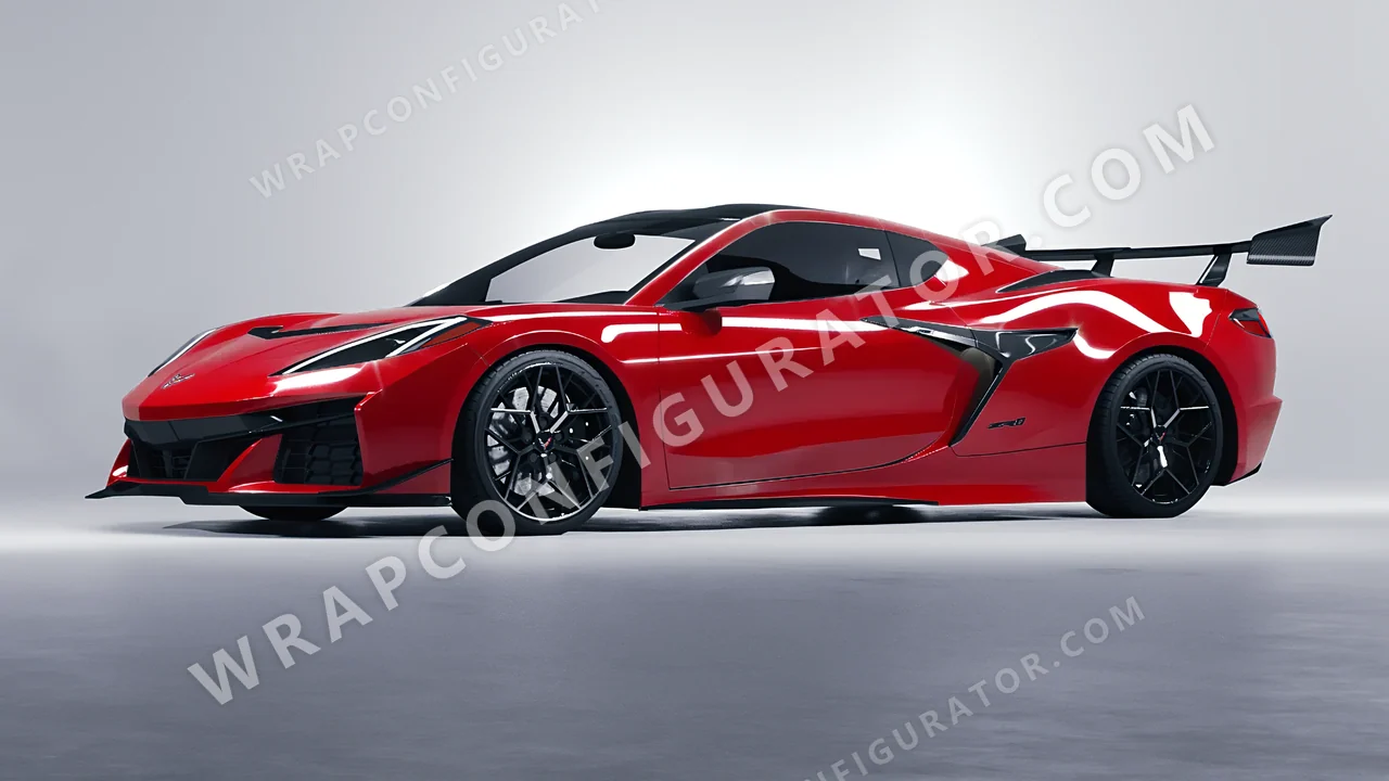 Red Chevrolet Corvette ZR1 2025 wrapped in Colourshield PPF by HyperPro Red HGF09-P