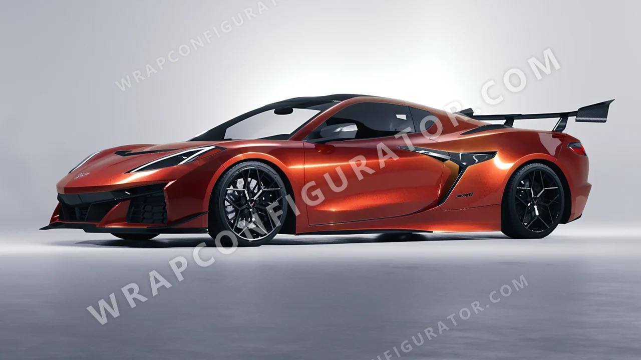 Red Chevrolet Corvette ZR1 2025 wrapped in Inozetek Dynamic PPF Dragons Blood Red DPPF711