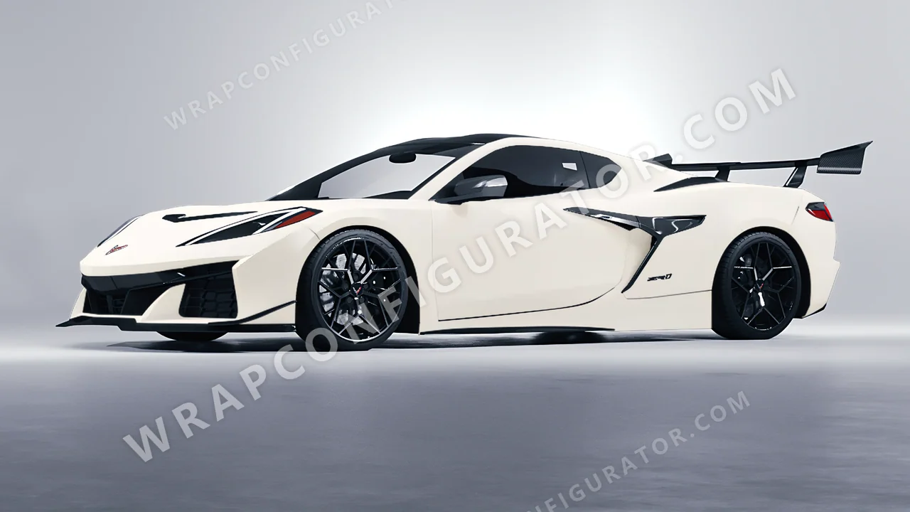 White Chevrolet Corvette ZR1 2025 wrapped in Colourshield PPF by HyperPro White SMF03-P