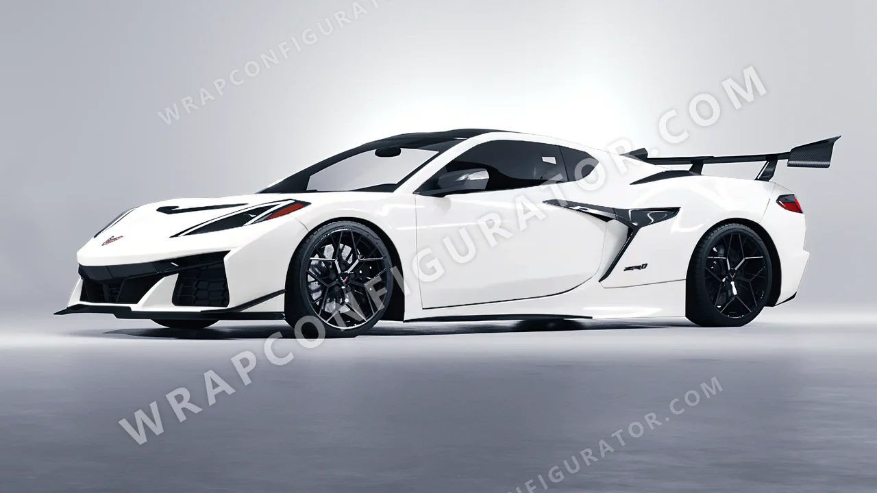 White Chevrolet Corvette ZR1 2025 wrapped in Inozetek Dynamic PPF Champion White DPPF920