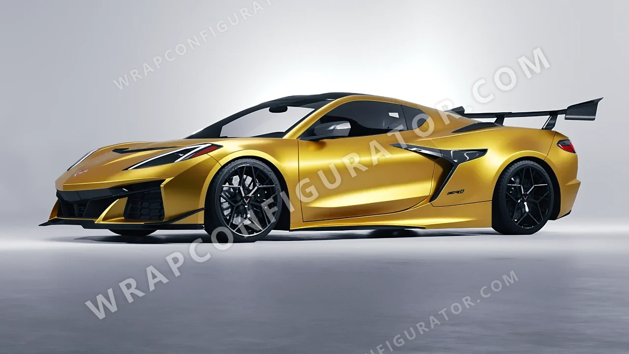 Yellow Chevrolet Corvette ZR1 2025 wrapped in Avery Dennison Satin Energetic Yellow SW900-261-S