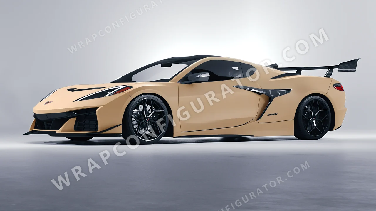 Yellow Chevrolet Corvette ZR1 2025 wrapped in Colourshield PPF by HyperPro AMG Desert Yellow SMF53-P