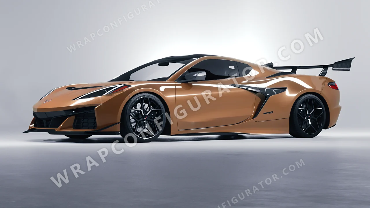 Yellow Chevrolet Corvette ZR1 2025 wrapped in Colourshield PPF by HyperPro Deep Desert Yellow HGF46D-P