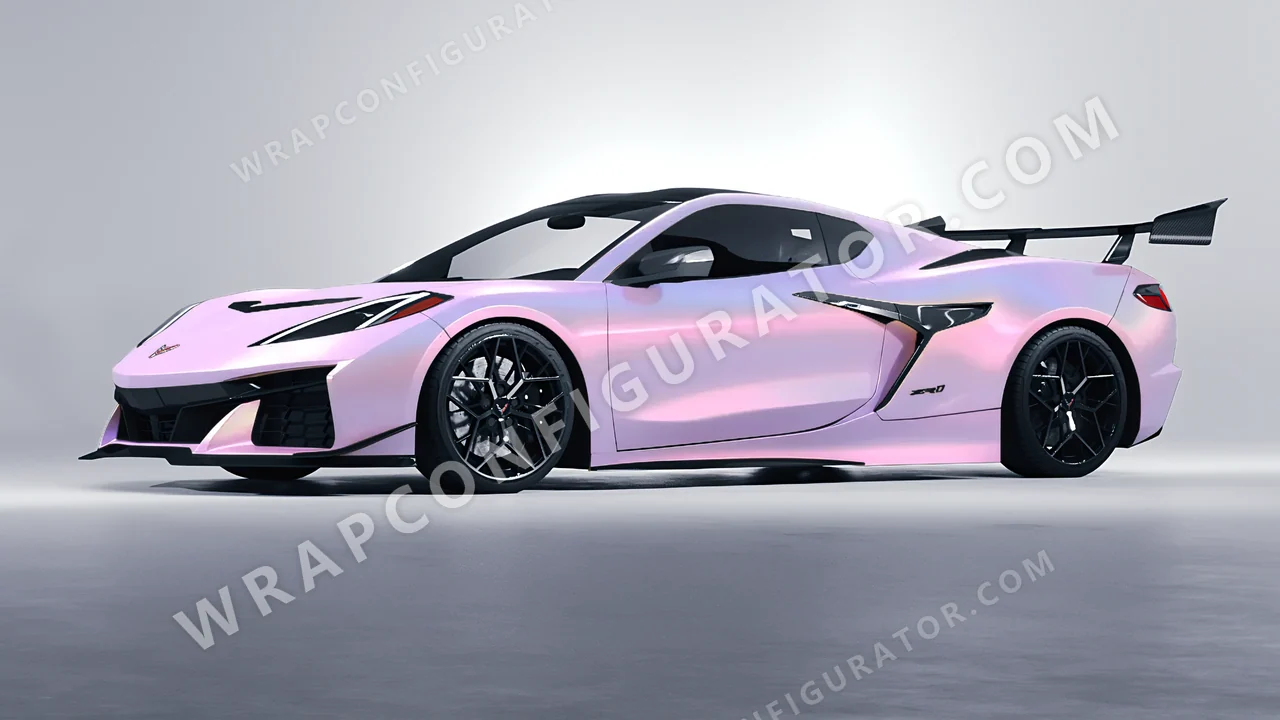 Yellow Chevrolet Corvette ZR1 2025 wrapped in Colourshield PPF by HyperPro Purple/Pink/Gold CGM20-P