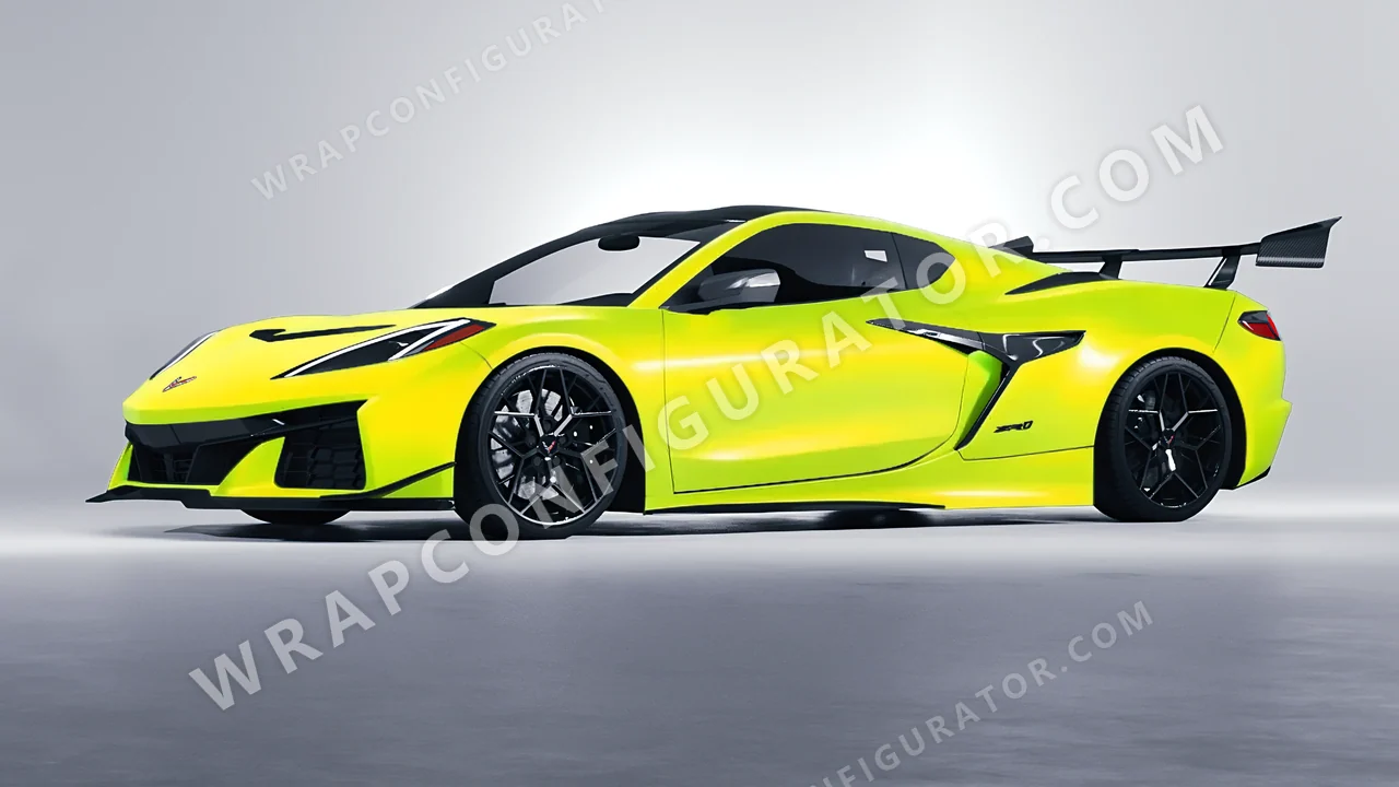 Yellow Chevrolet Corvette ZR1 2025 wrapped in Colourshield PPF by HyperPro Yellow GSF01-P