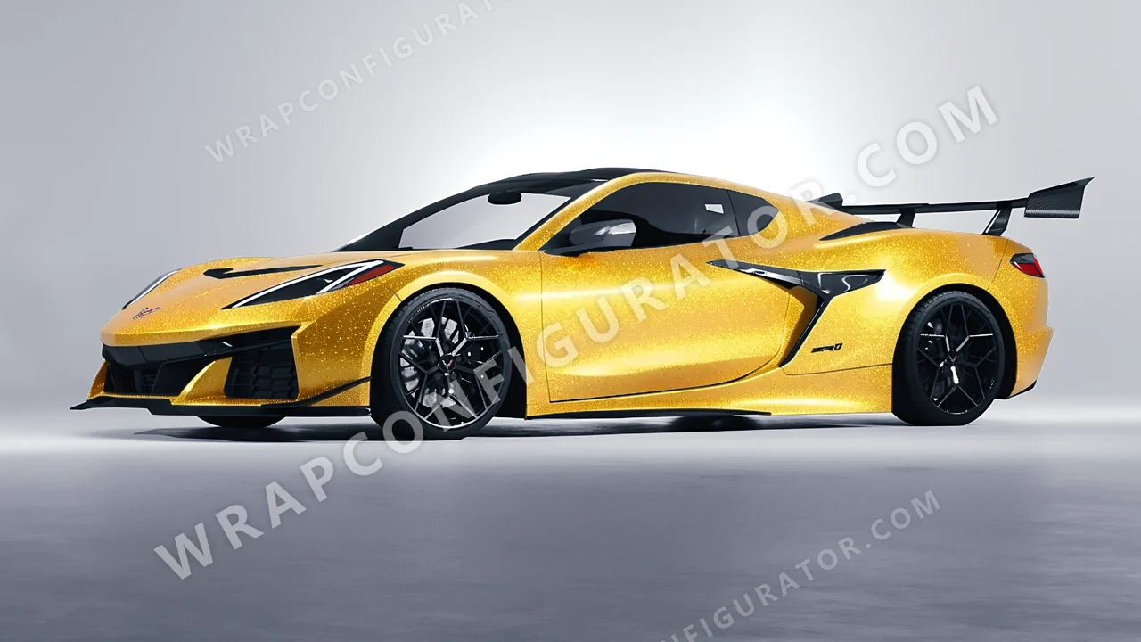 Yellow Chevrolet Corvette ZR1 2025 wrapped in Inozetek Dynamic PPF Yellow DPPF714