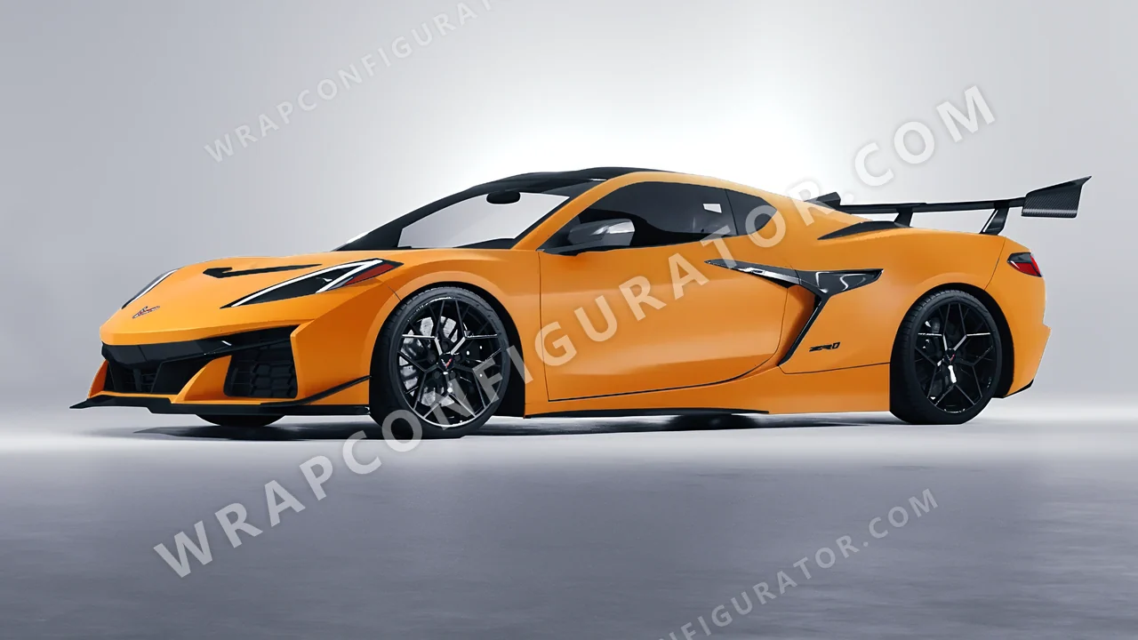 Yellow Chevrolet Corvette ZR1 2025 wrapped in ORACAL Safron Yellow 970RA-223M